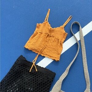 Vintage Knit Crop Top
